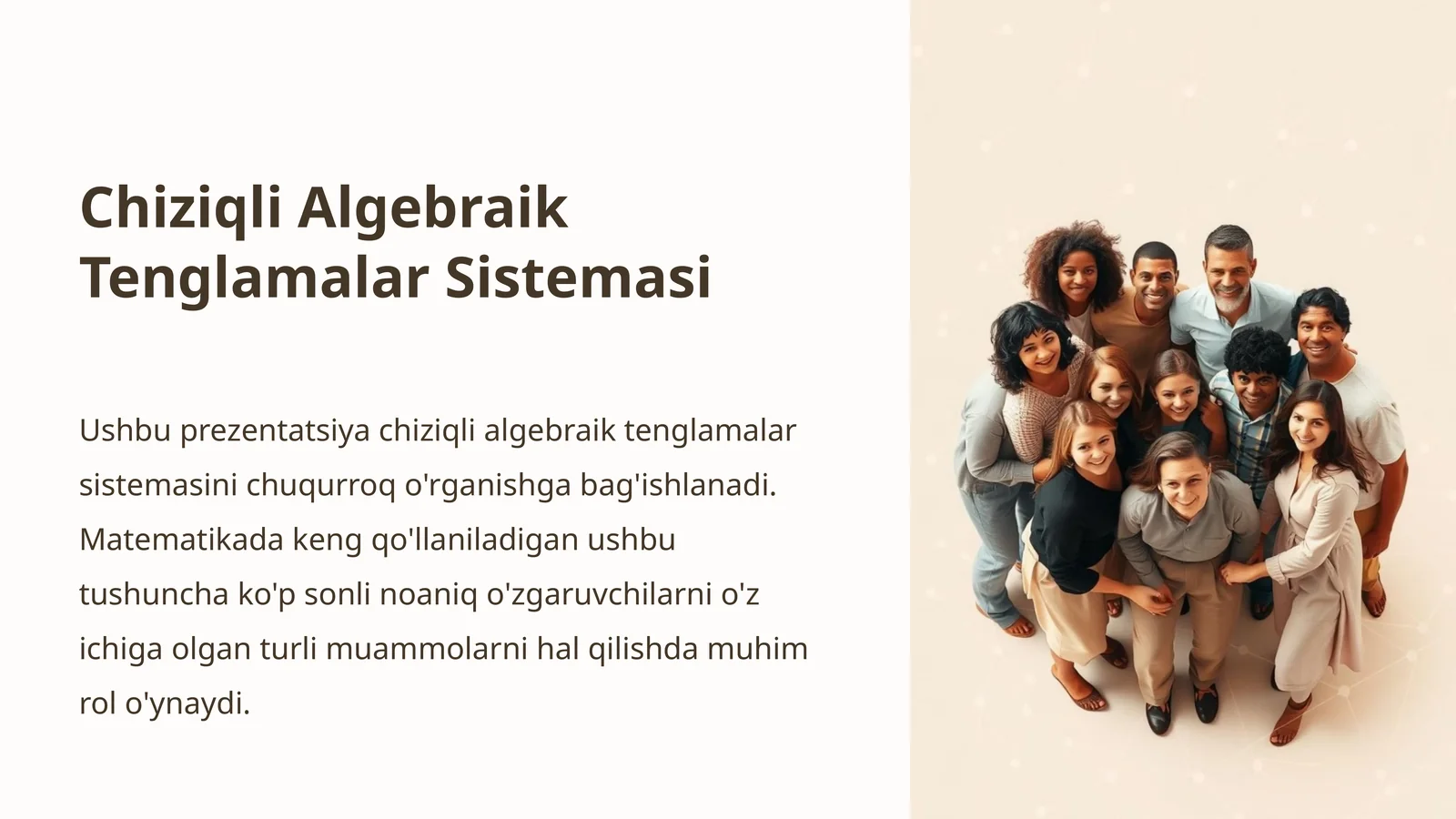 Chiziqli Algebraik Tenglamalar Sistemasi