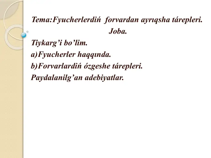 Futures va Forward Shártnamalari