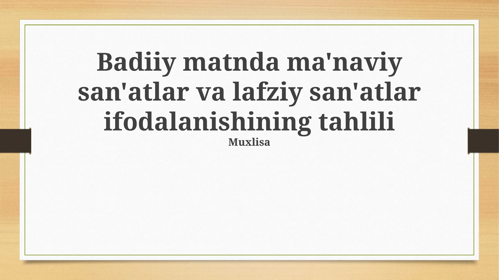 Ma'naviy va Og'zaki San'at: Asosiy Tushunchalar