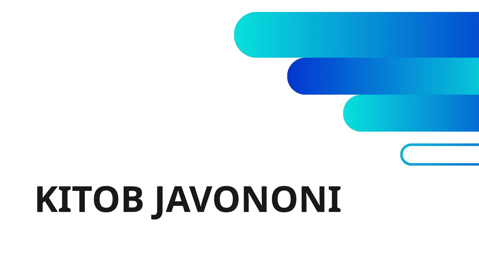 KITOB JAVONONI