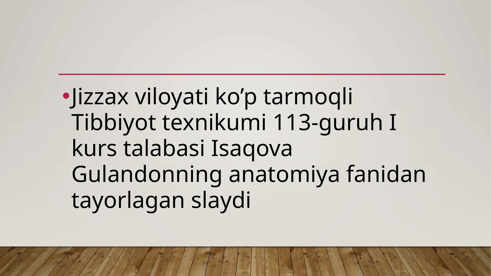 Isaqova Gulandon anatomiyasi