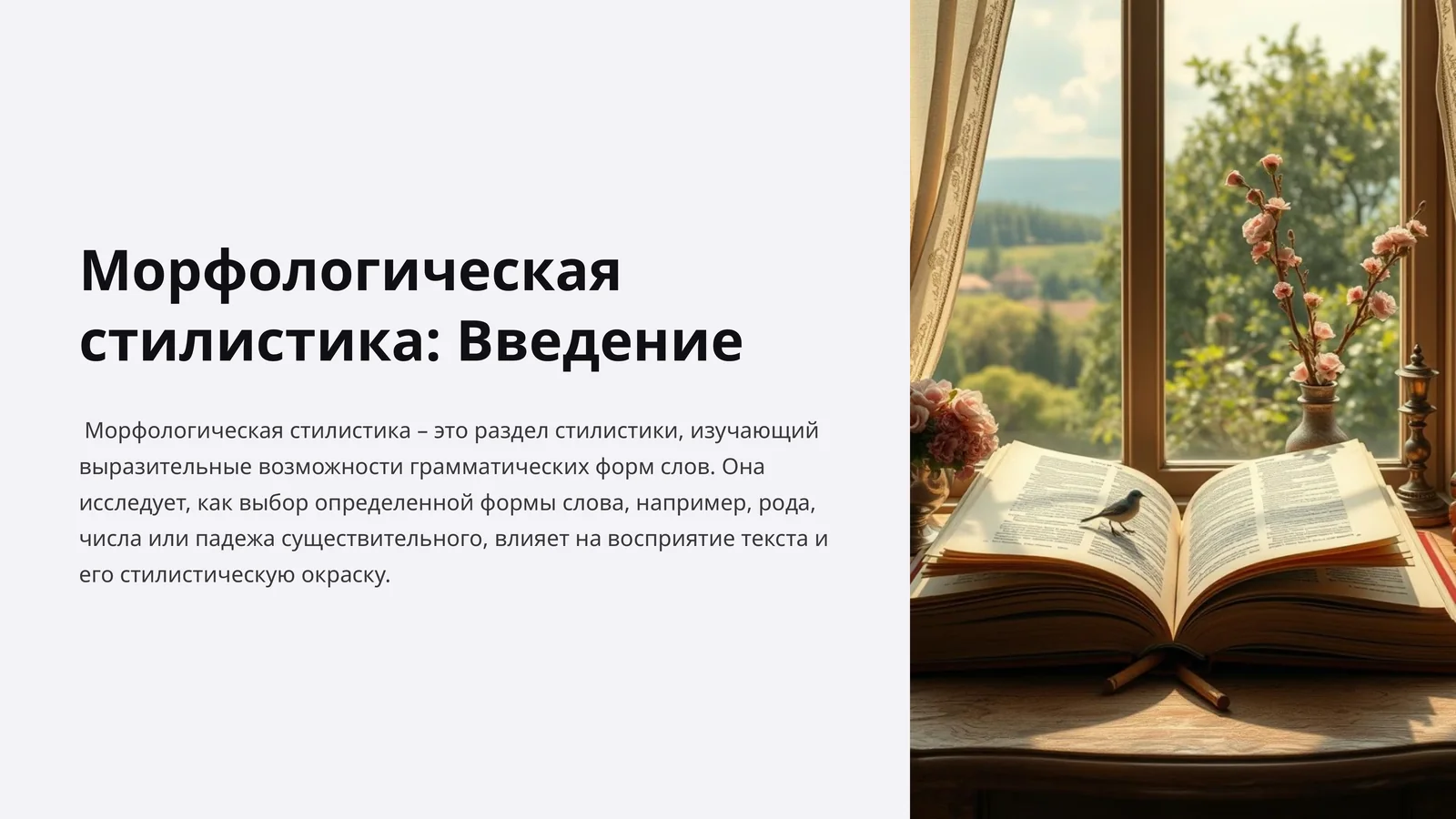 Морфологическая стилистика: Введение