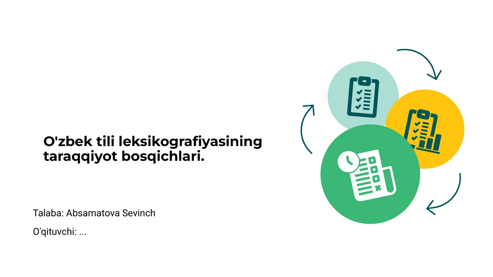 O'zbek tili leksikografiyasining taraqqiyot bosqichlari