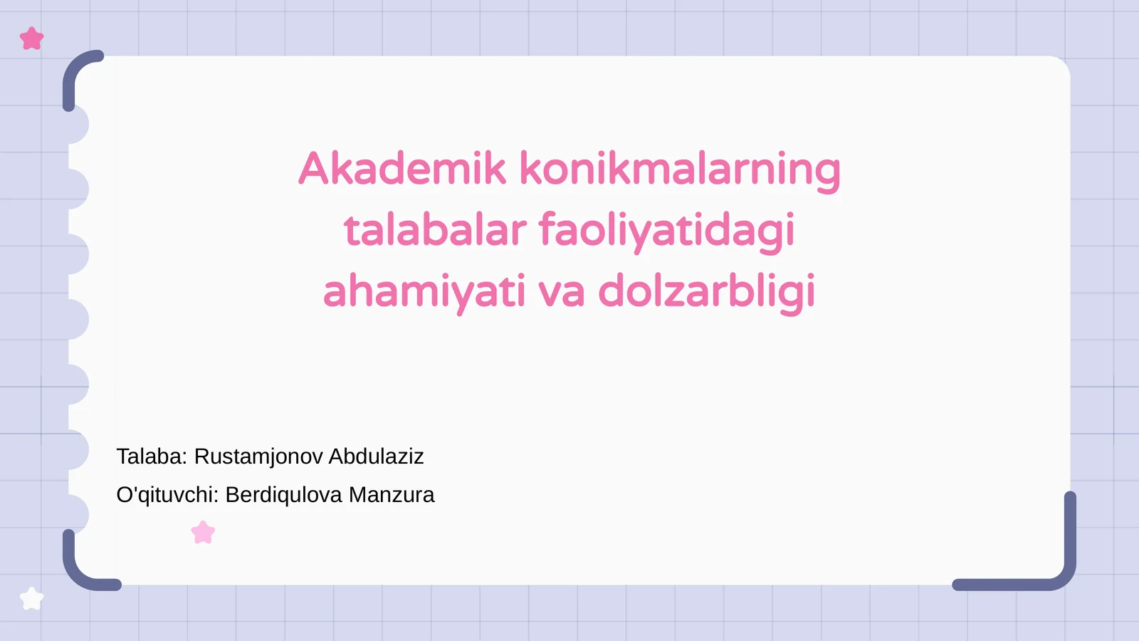 Akademik konikmalarning talabalar faoliyatidagi ahamiyati va dolzarbligi