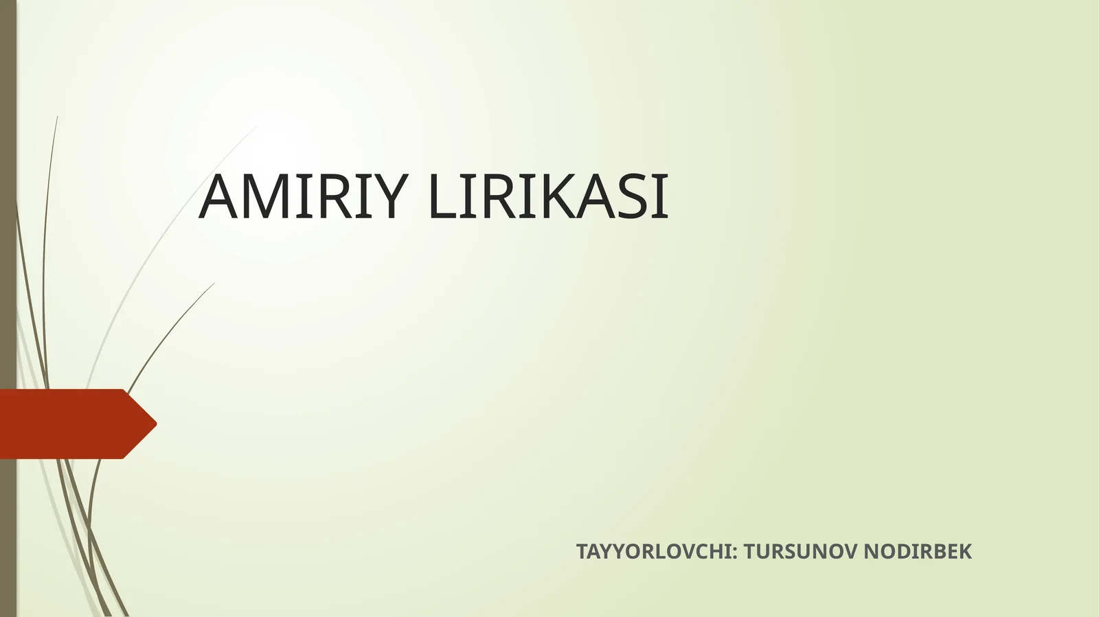 AMIRIY LIRIKASI