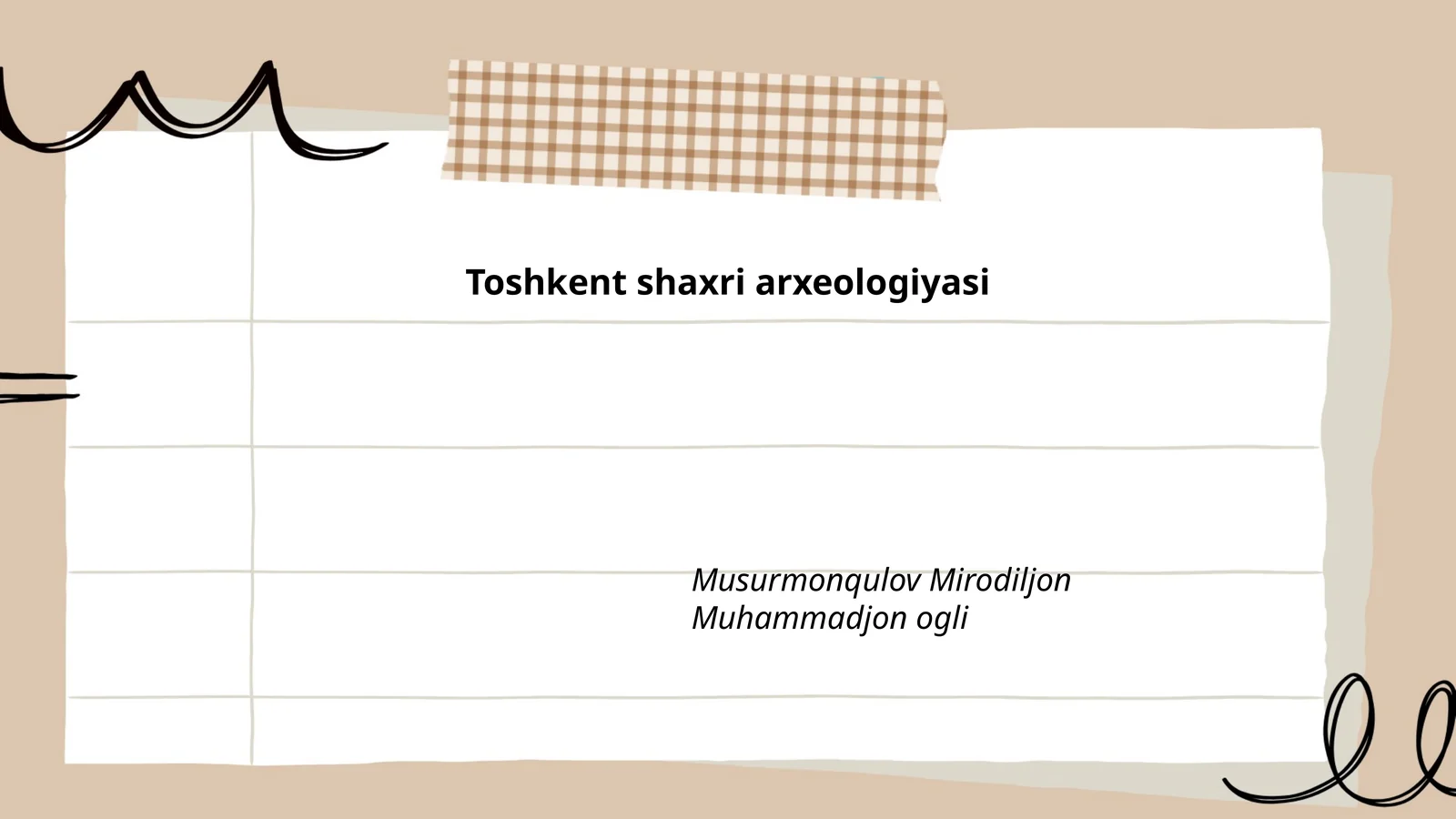 Toshkent shaxri arxeologiyasi