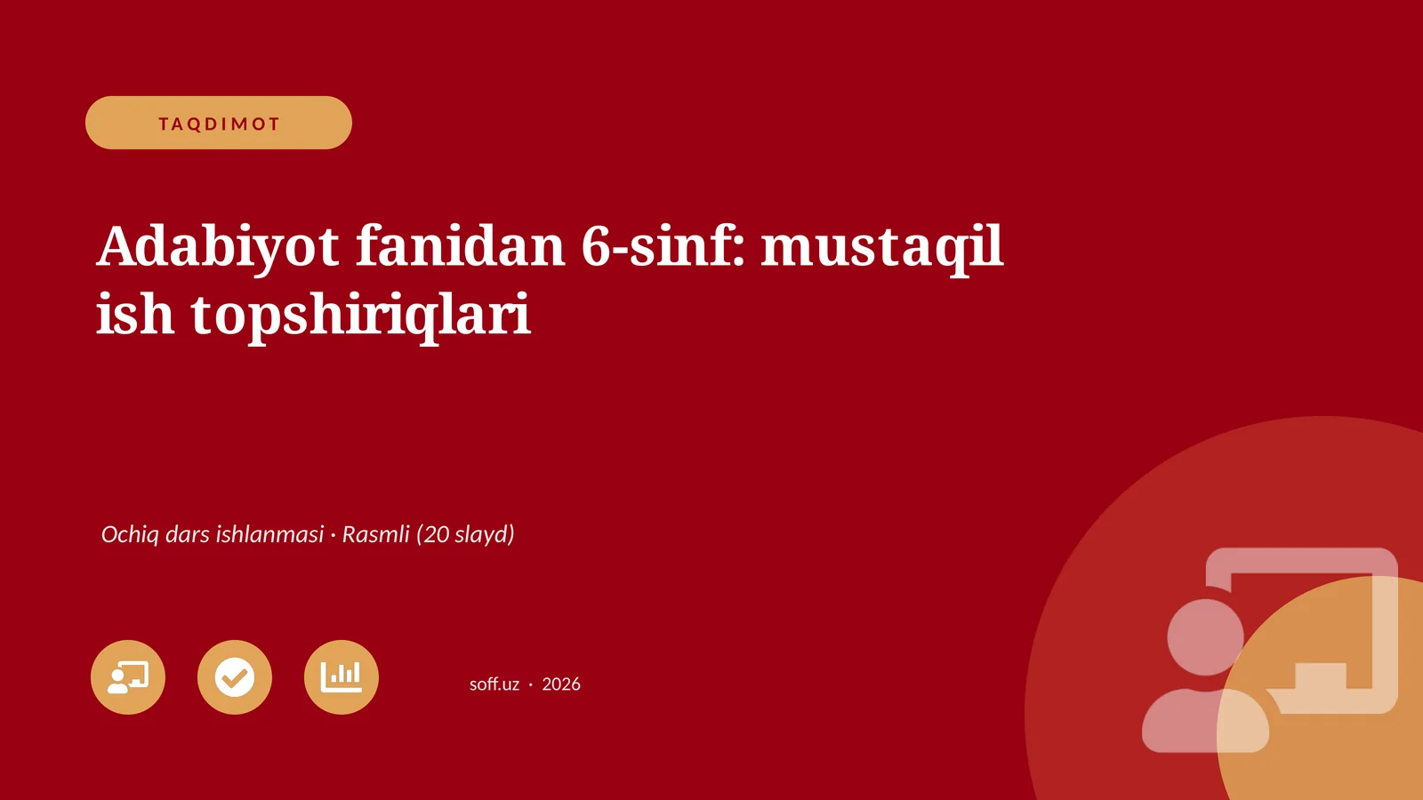 Adabiyot fanidan 6-sinf: mustaqil ish topshiriqlari