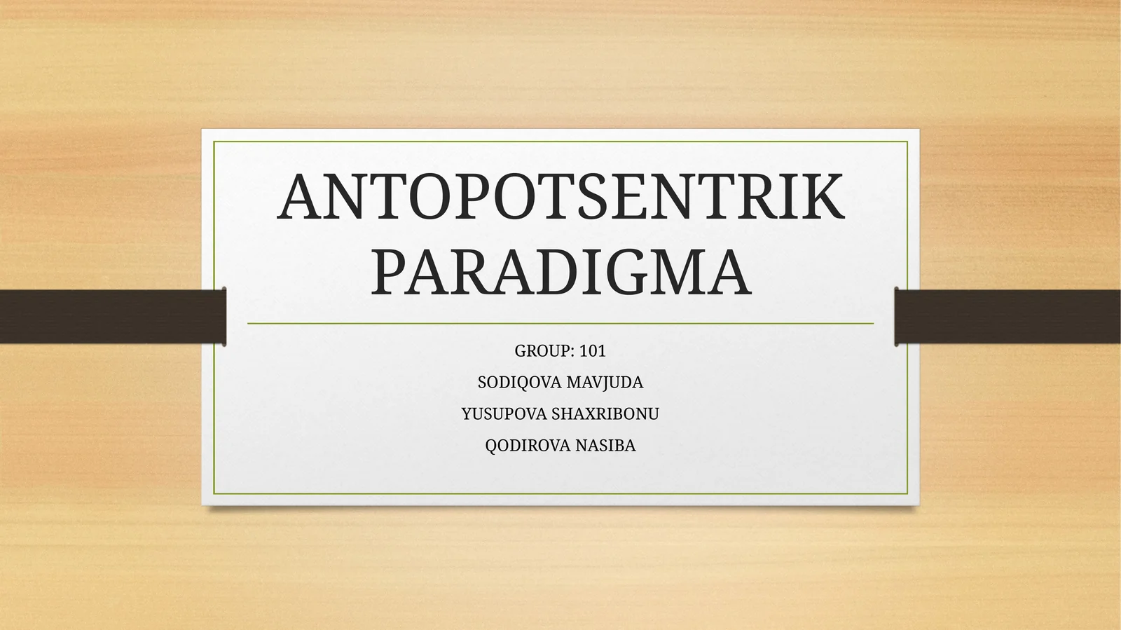 Antropotsentrikparadigma