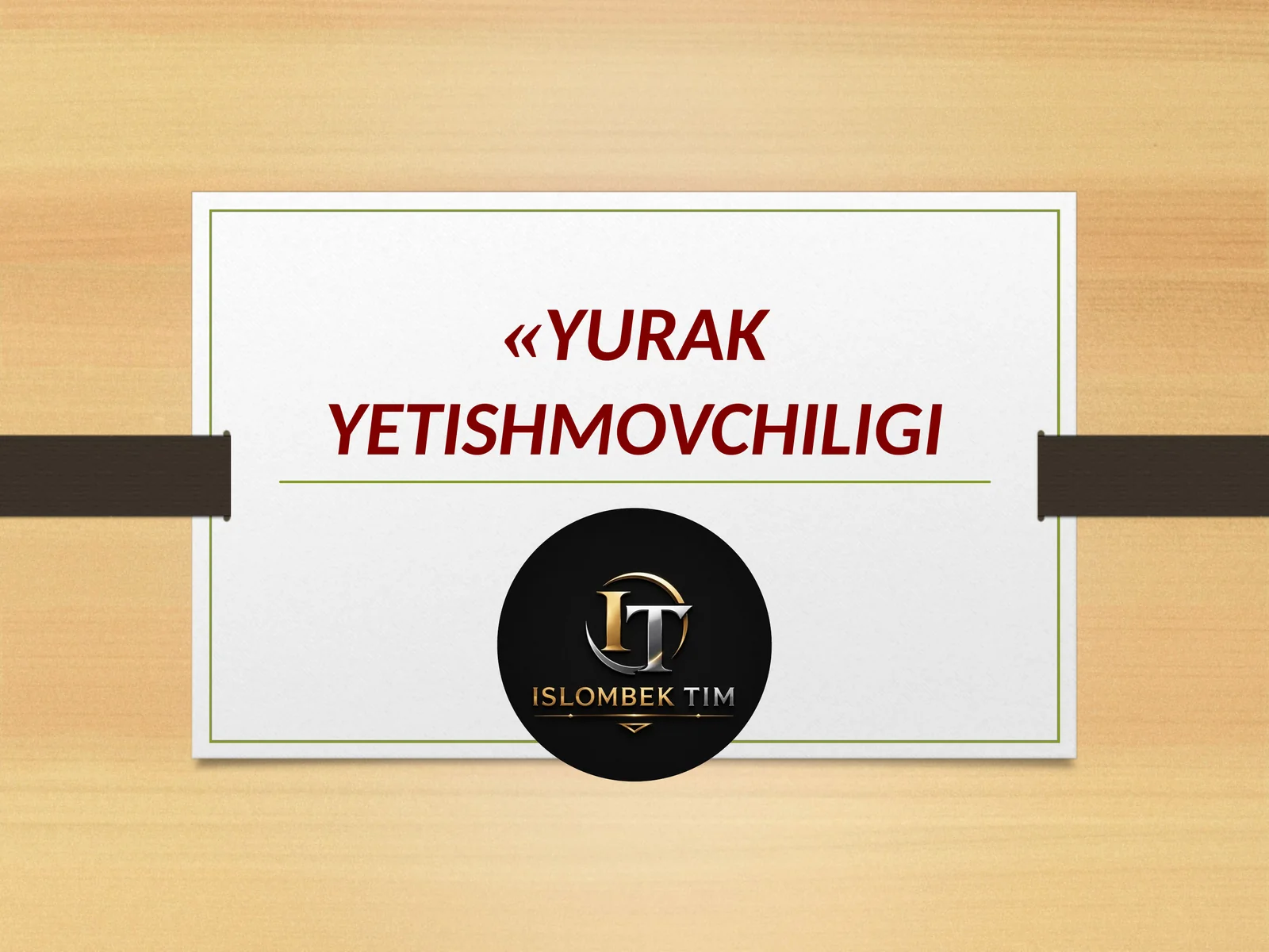 YURAK YETISHMOVCHILIGI