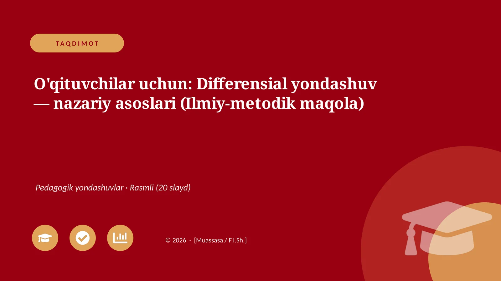 Differensial yondashuv — nazariy asoslari (Ilmiy-metodik maqola)