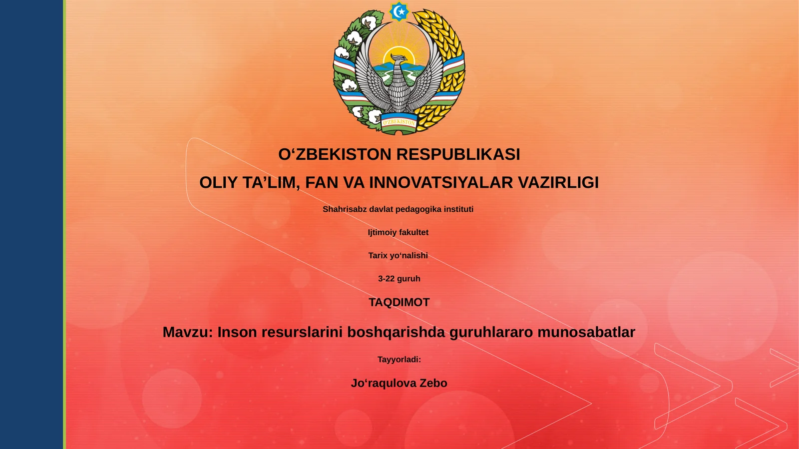 Guruhlararo munosabatlar: asosiy tushunchalar va nazariyalar