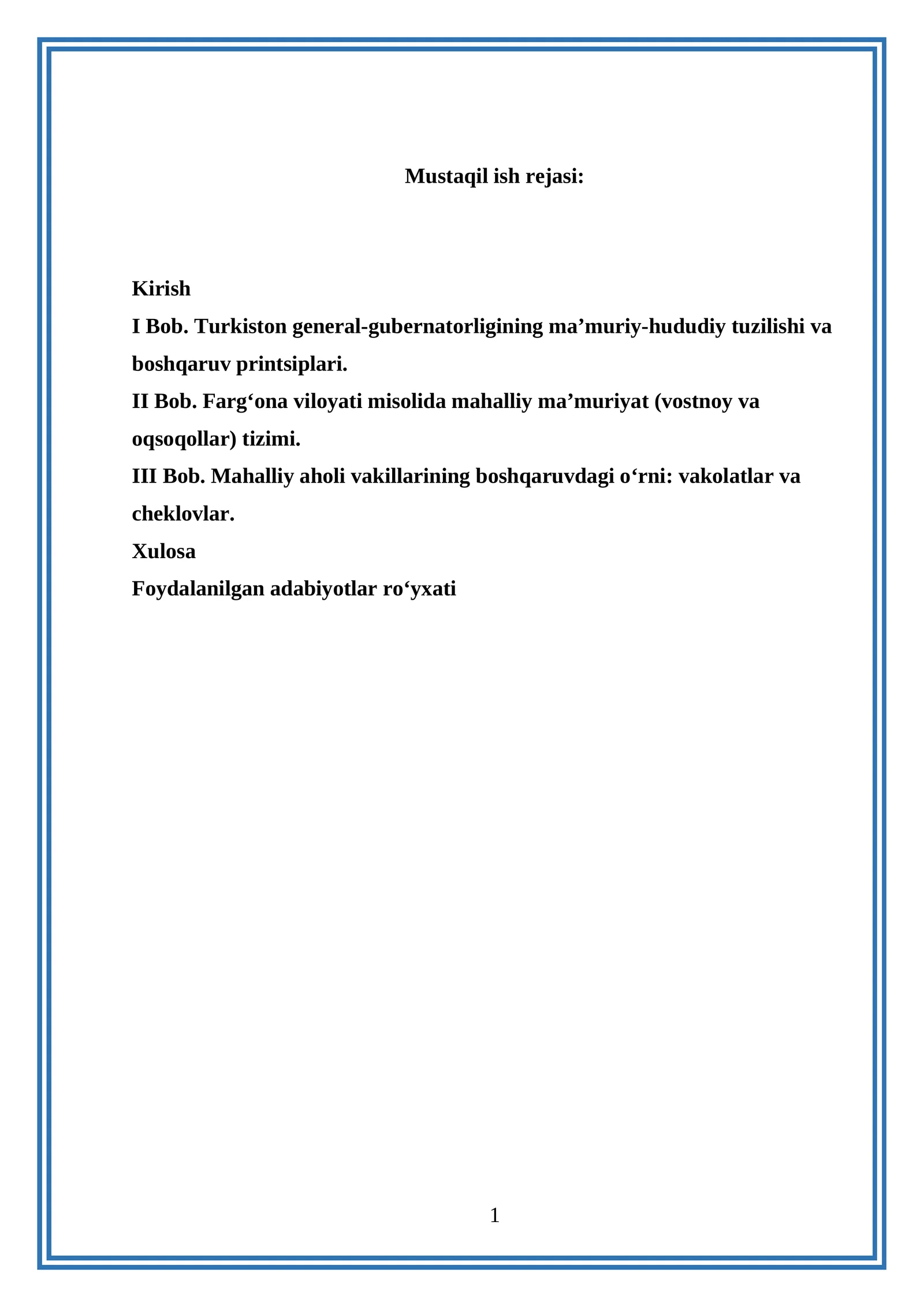 Turkiston general-gubernatorligining ma’muriy-hududiy tuzilishi va boshqaruv printsiplari