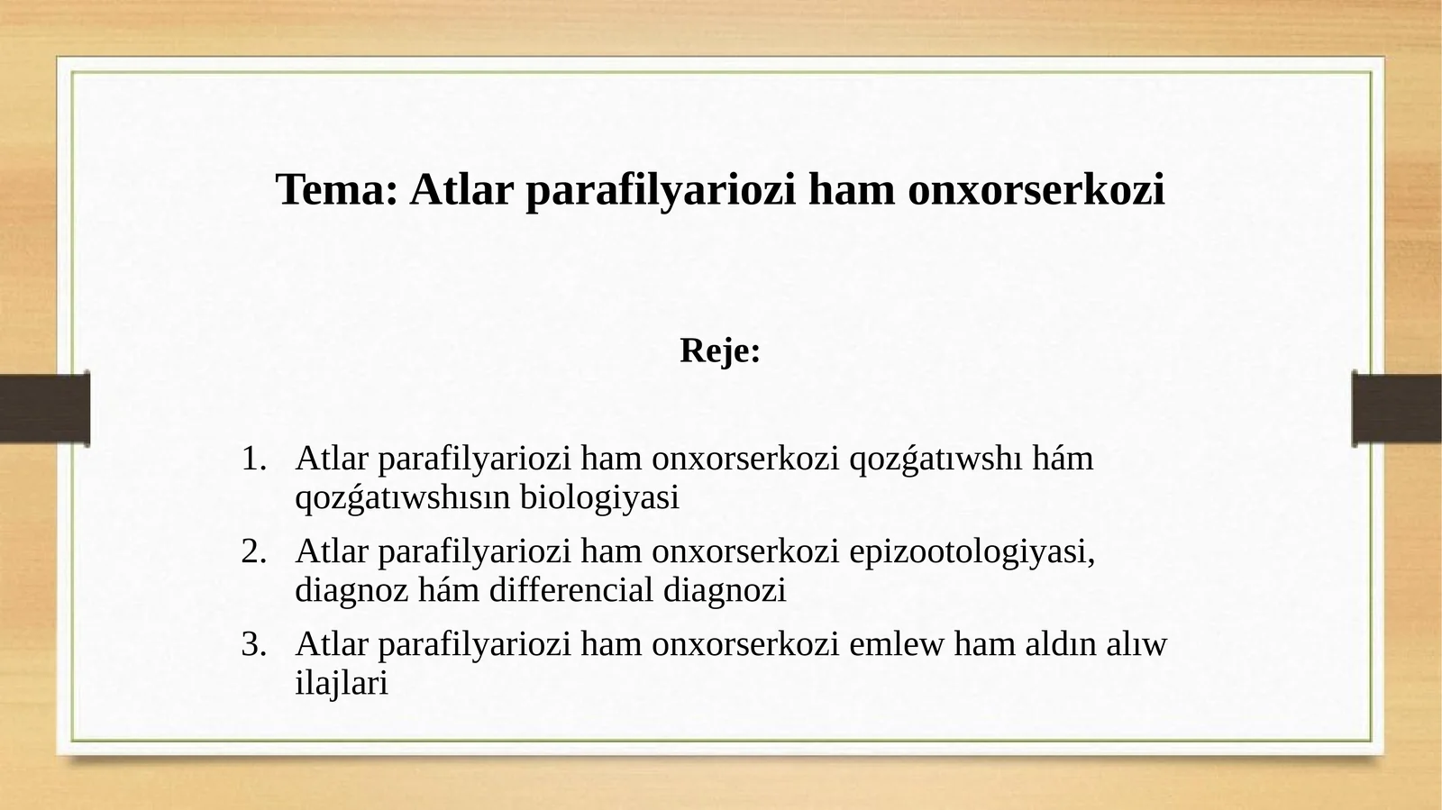 Atlar parafilyariozi ham onxorserkozi