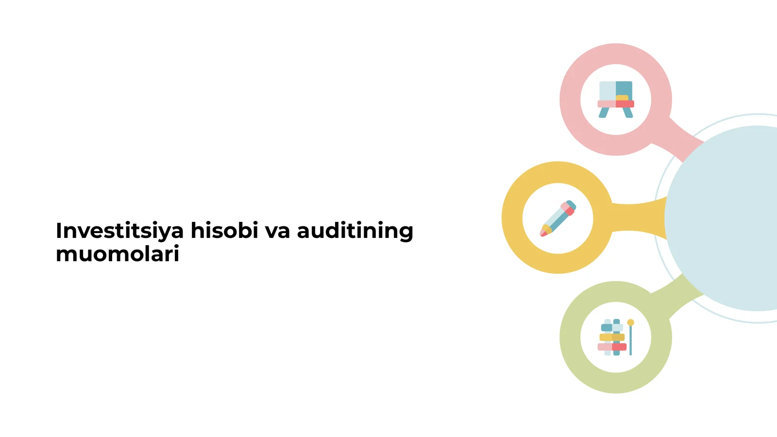 Investitsiya hisobi va auditining muomolari