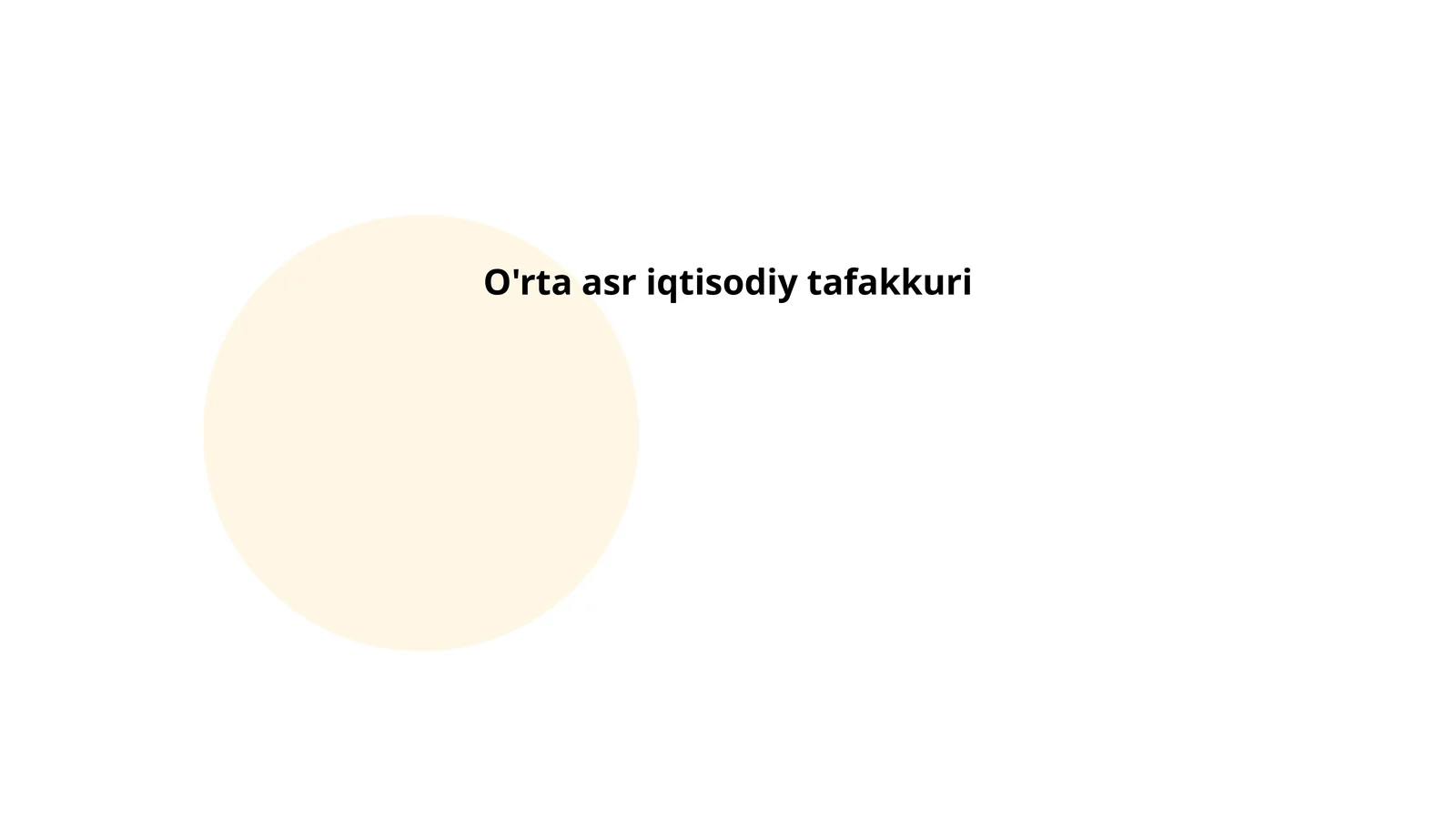 O'rta asr iqtisodiy tafakkuri