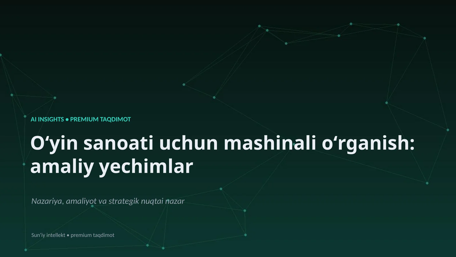 AI INSIGHTS • PREMIUM TAQDIMOT