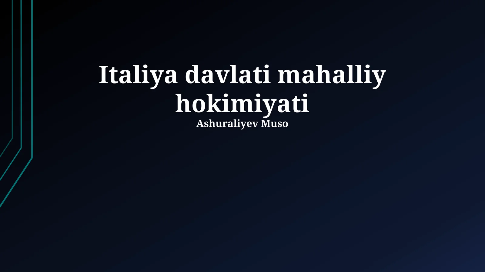 Italiya davlati mahalliy hokimiyati