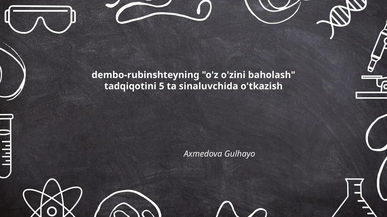 Ko'rgazmalar tashkilotchiligining o'zini baholash