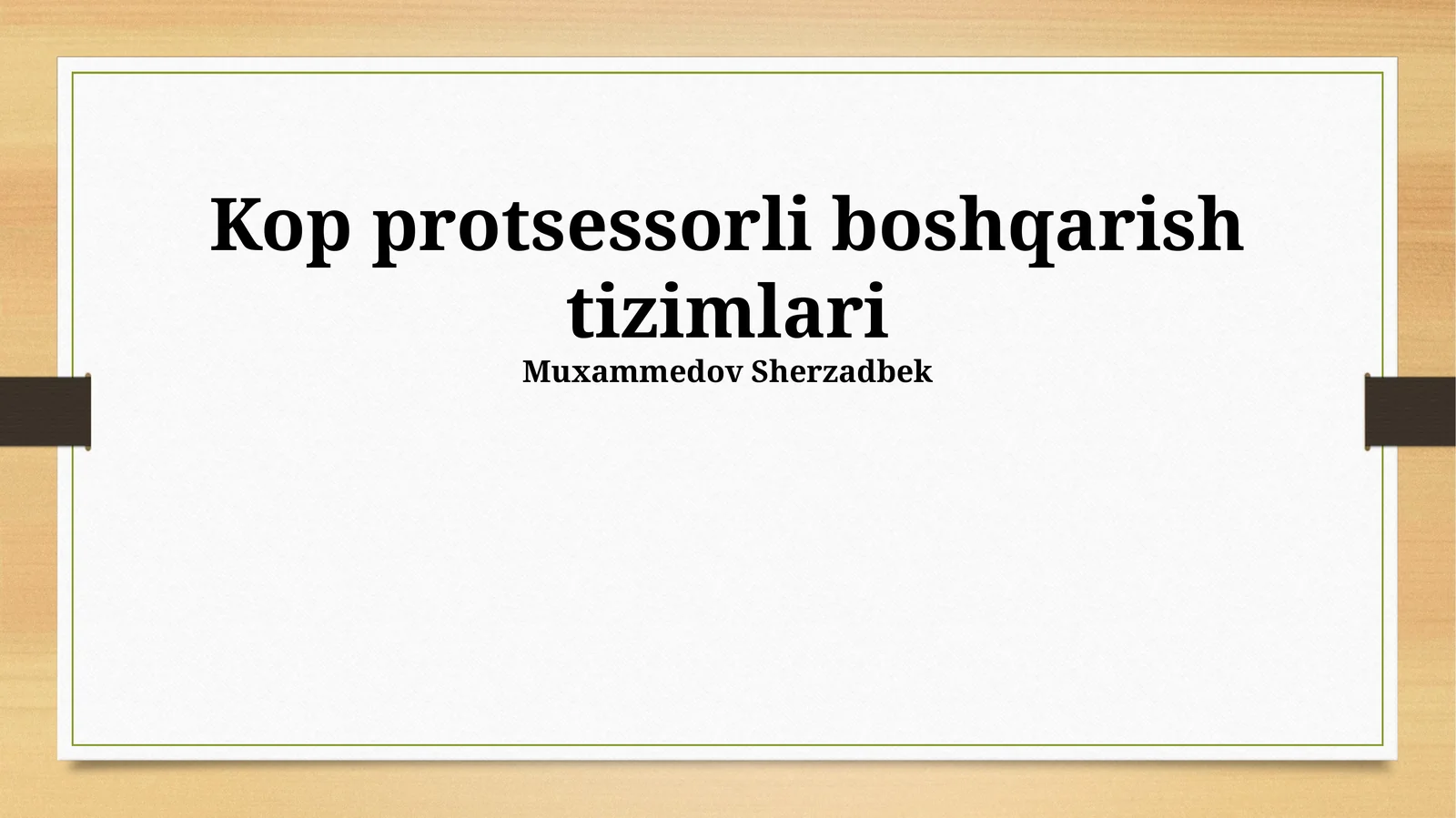 Kop protsessorli boshqarish tizimlari