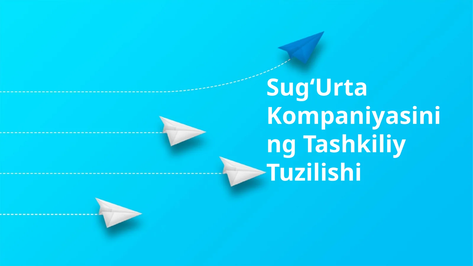 SugʻUrta Kompaniyasining Tashkiliy Tuzilishi