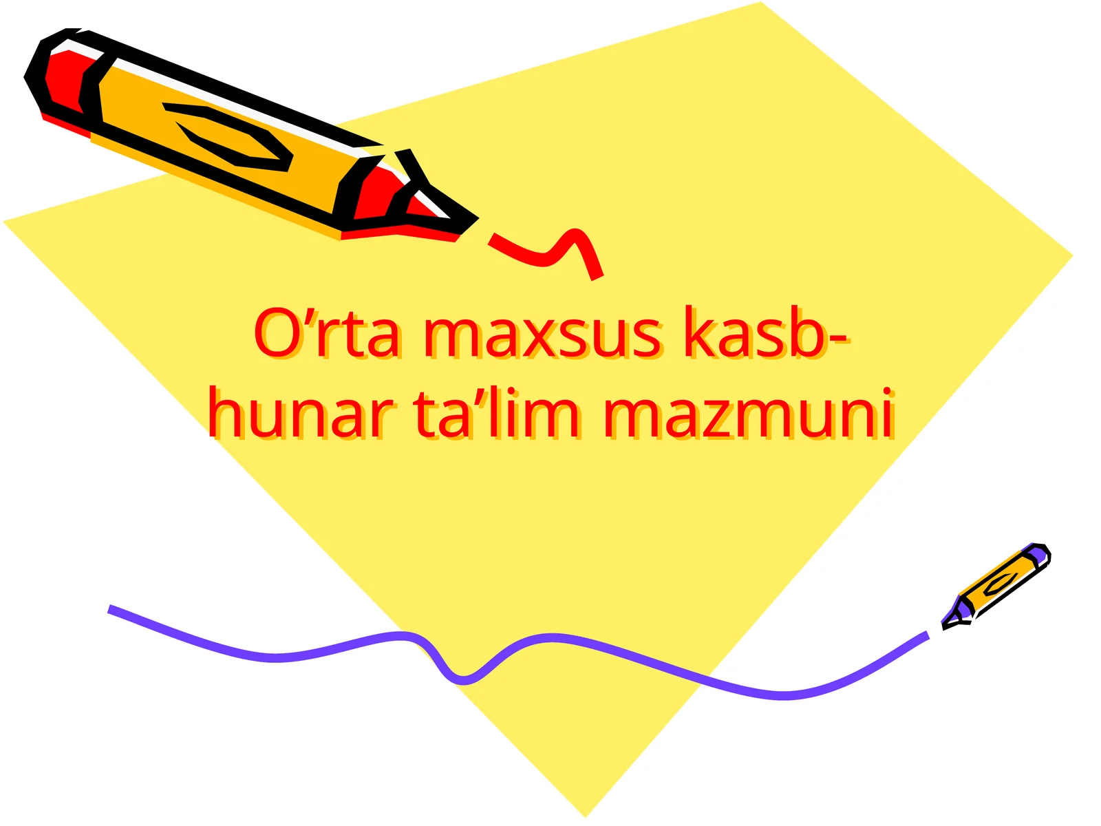 O’rta maxsus kasb-hunar ta’lim mazmuni