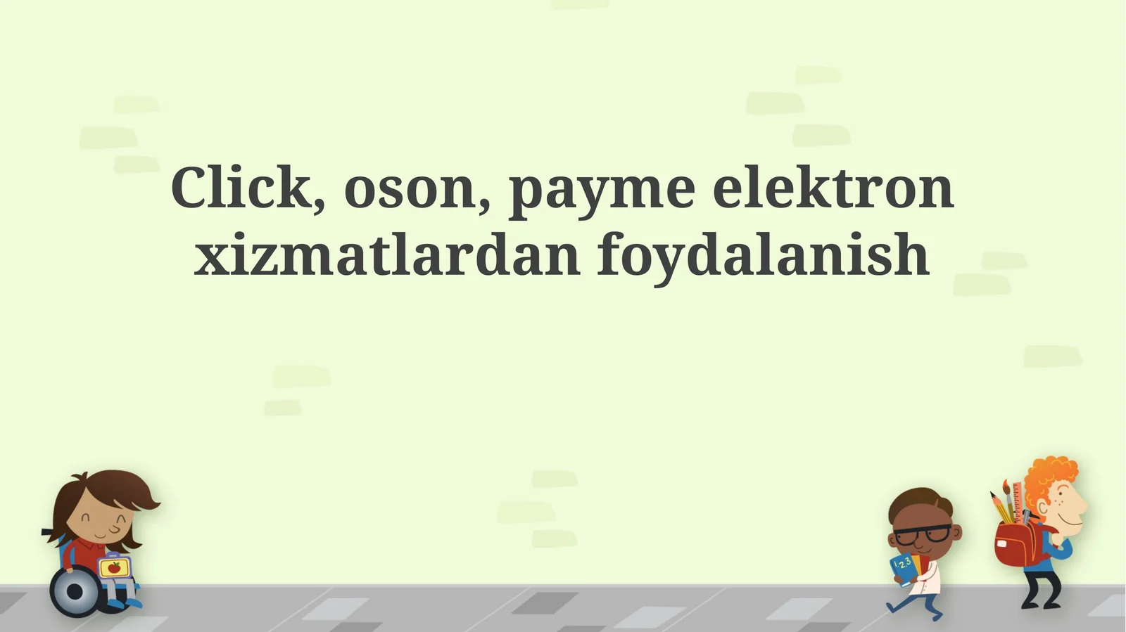 Click, Oson, Payme электрон хизматларидан фойдаланиш