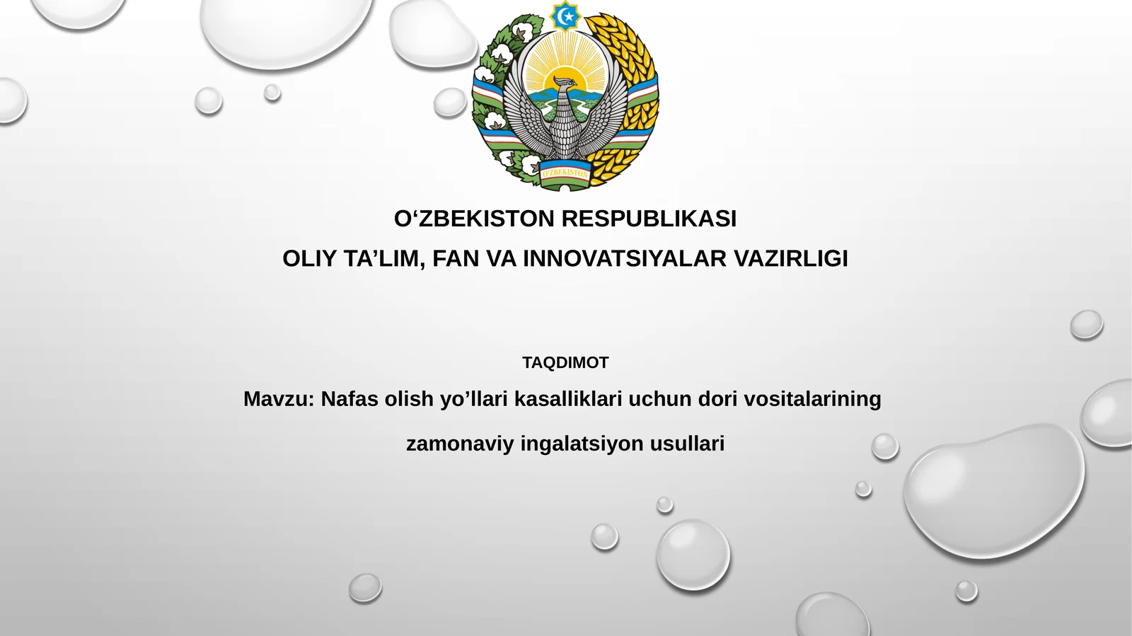 Nafas olish yo'llari kasalliklari uchun dori vositalarining zamonaviy ingalasyon usullari