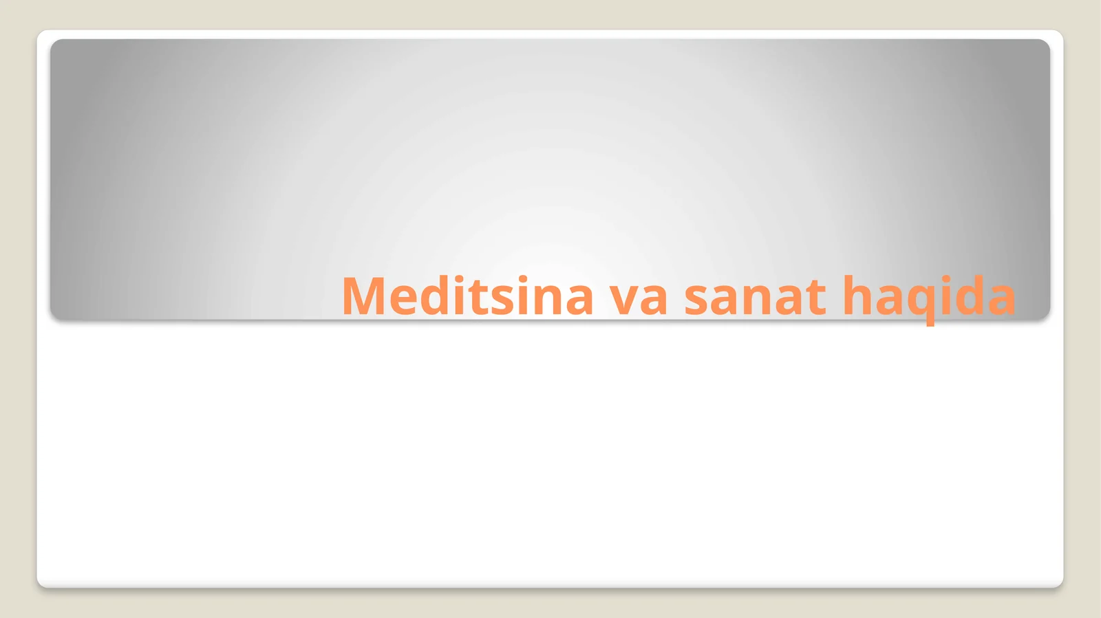 Meditsina va san'at