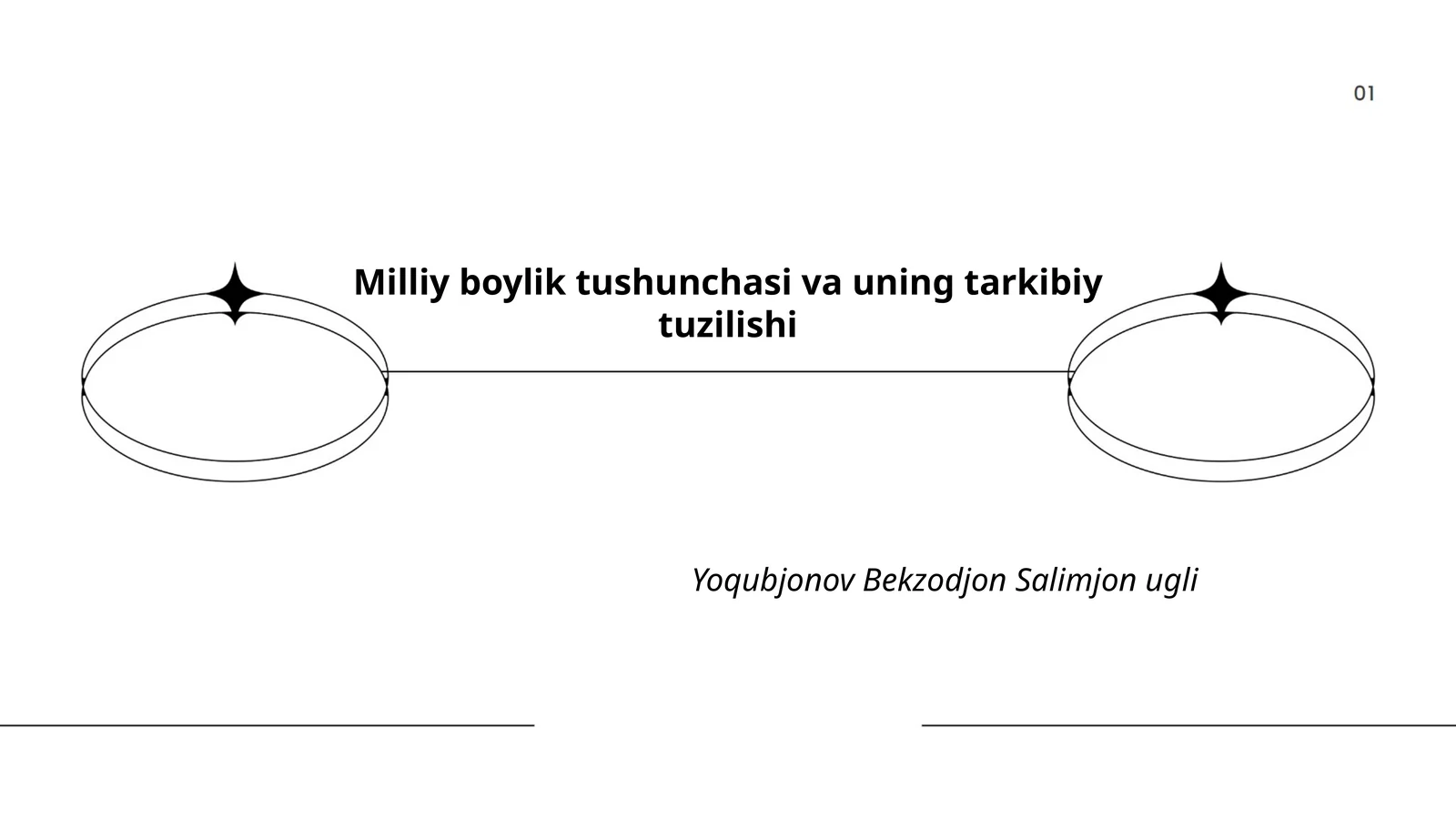 Milliy boylik tushunchasi va uning tarkibiy tuzilishi