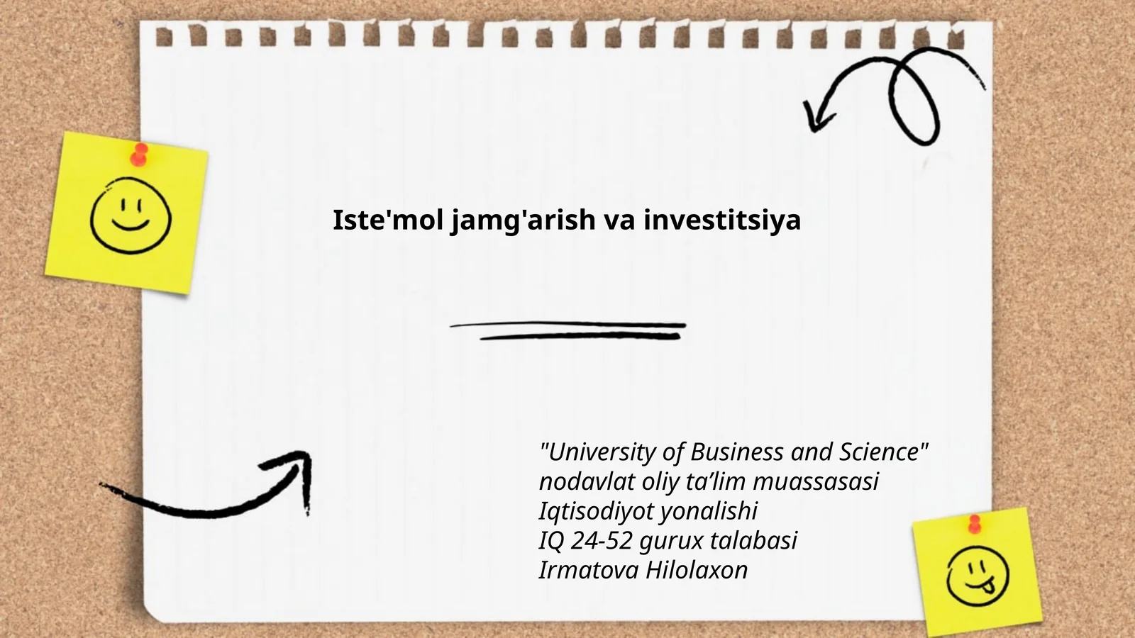 Iste'mol jamg'arish va investitsiya