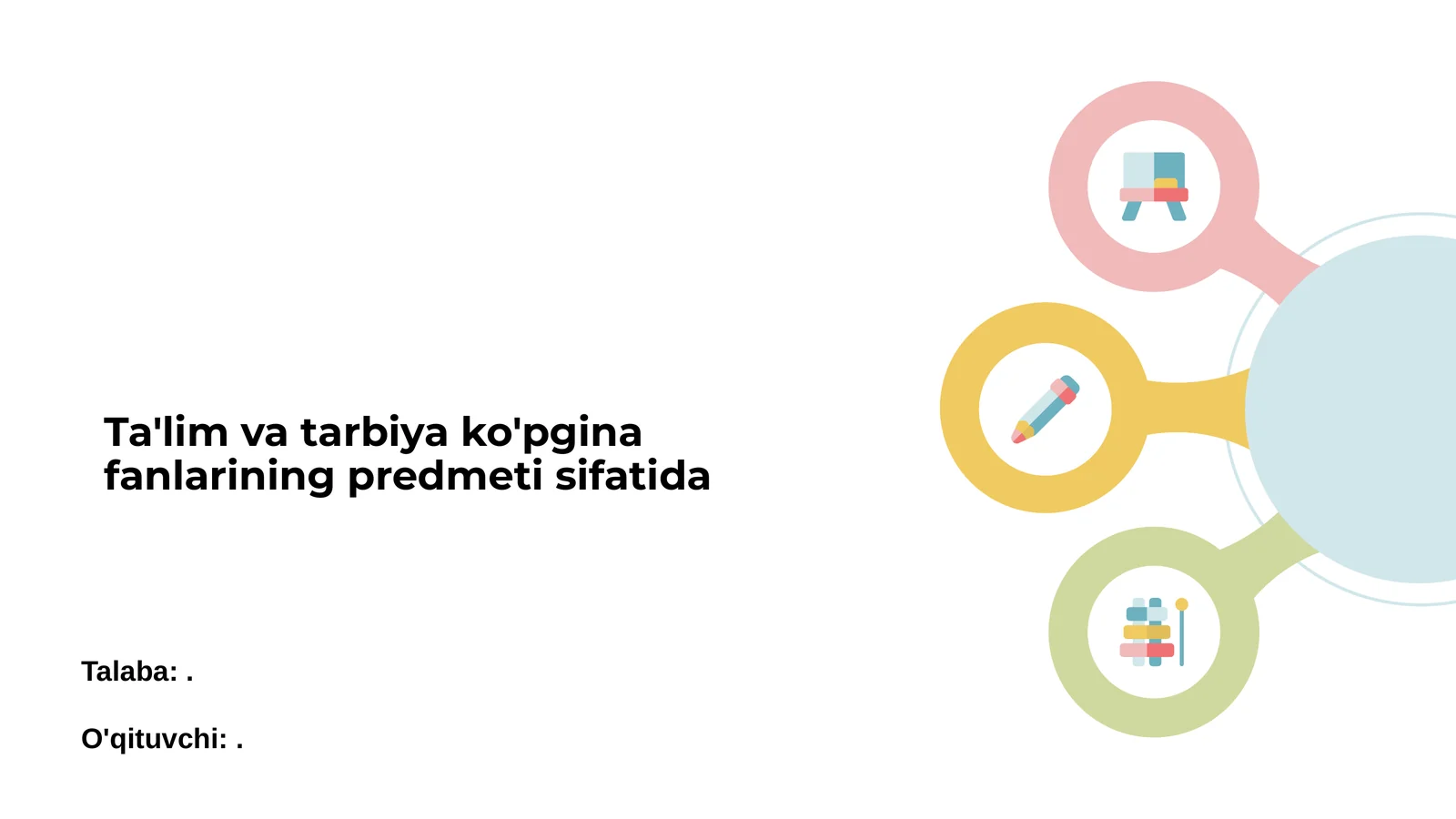 Ta'lim va Tarbiya Fanlari