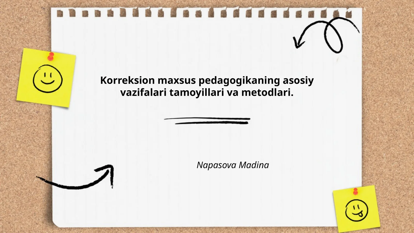 Korreksion maxsus pedagogikaning asosiy vazifalari tamoyillari va metodlari