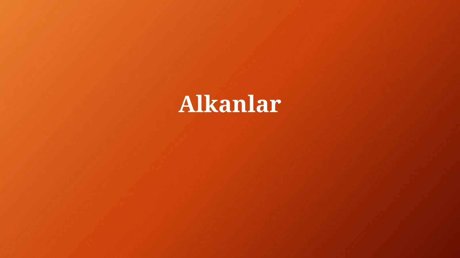 Alkanlar