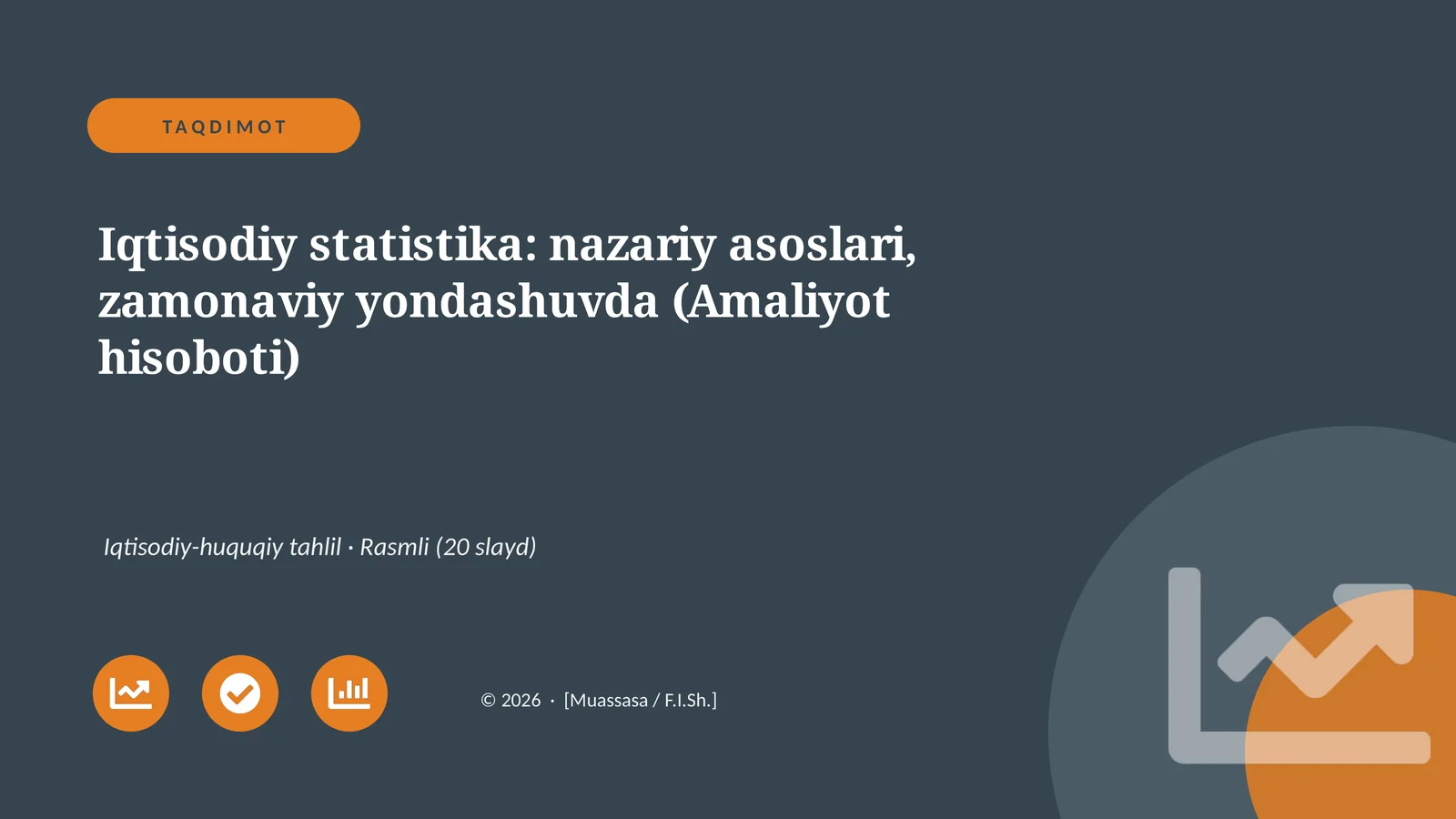 Iqtisodiy statistika: nazariy asoslari, zamonaviy yondashuvda (Amaliyot hisoboti)