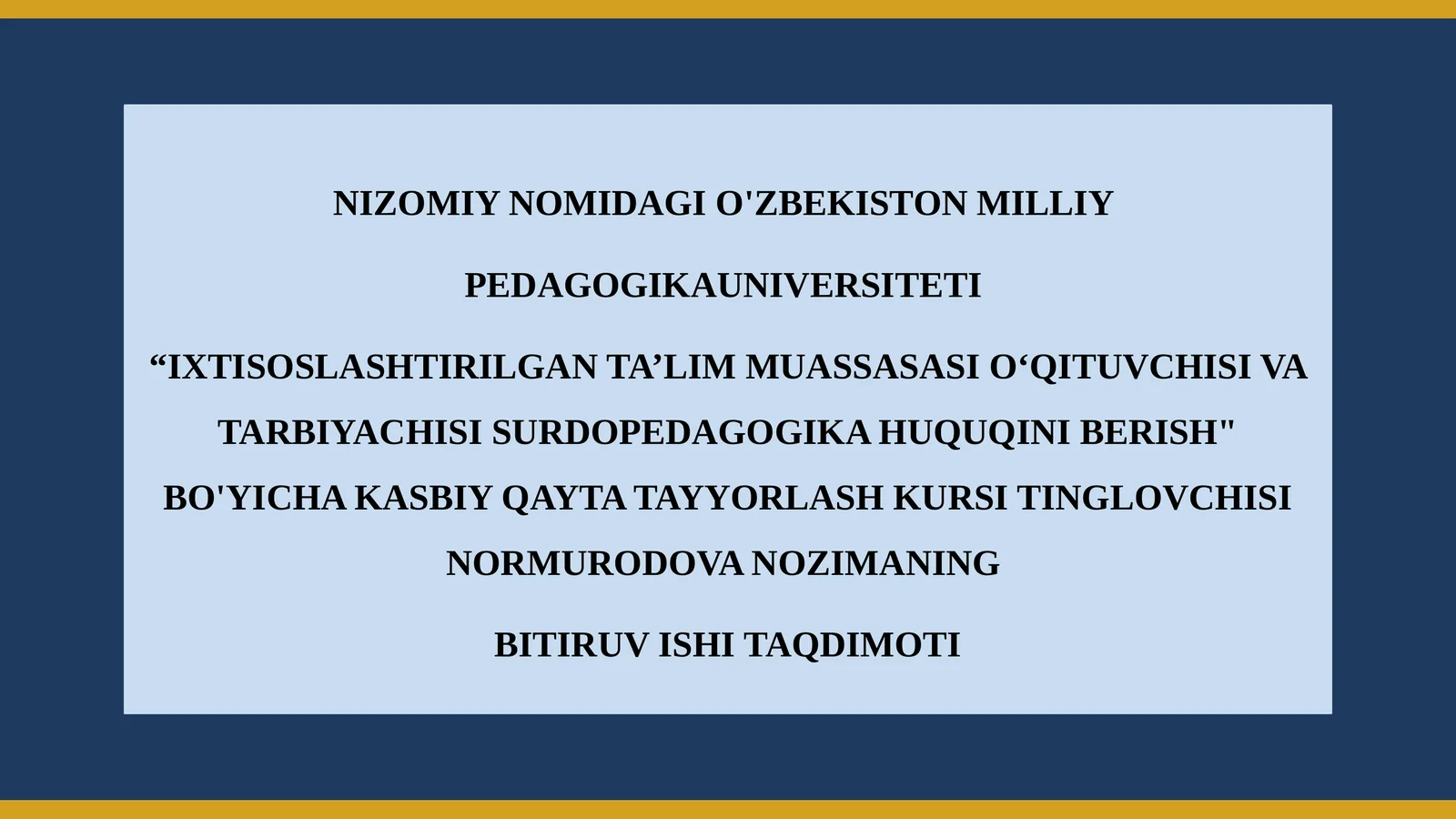 ZAIF ESHITUVCHI BOLALARNI REABILITATSIYA QILISHDA O'QITISH USULLARI
