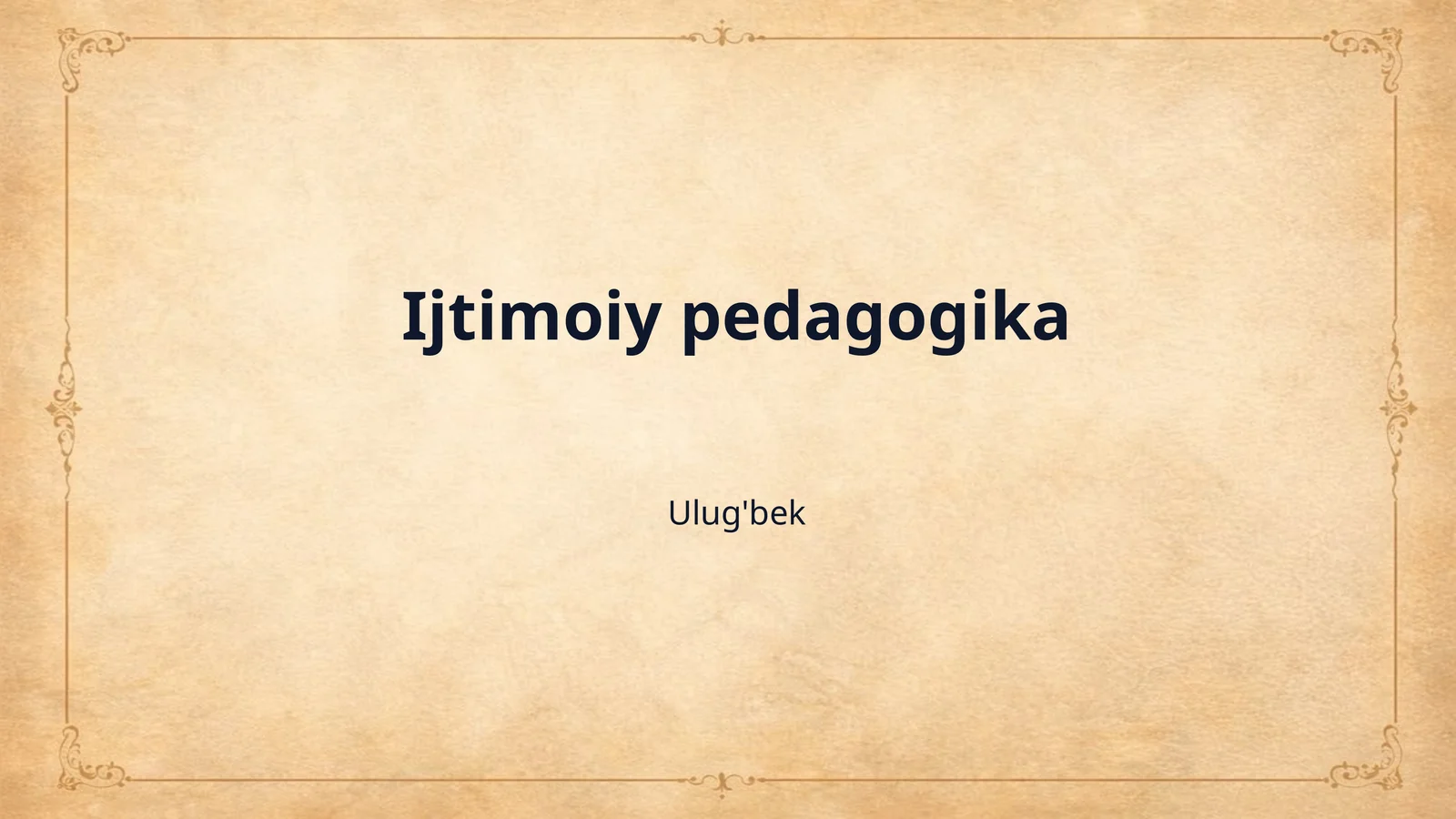Ijtimoiy pedagogika