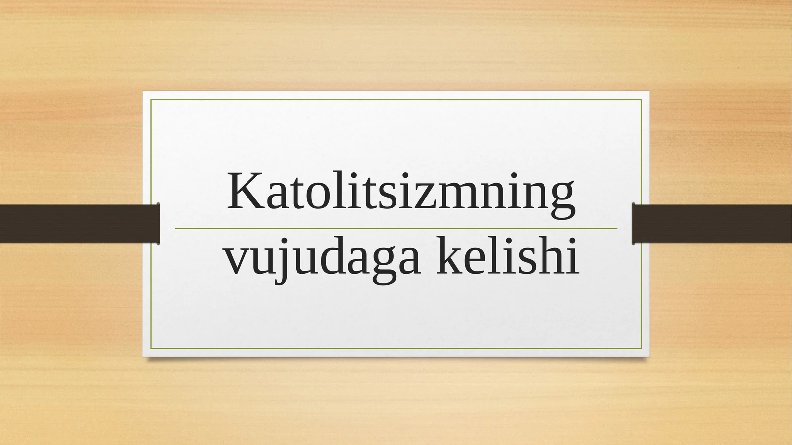 Katolitsizmning vujudaga kelishi
