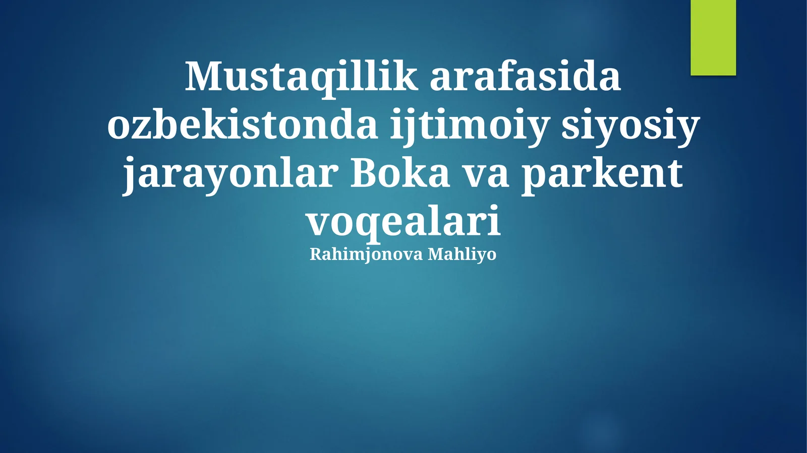 Parkent Voqealari: Tahlil va Xulosa