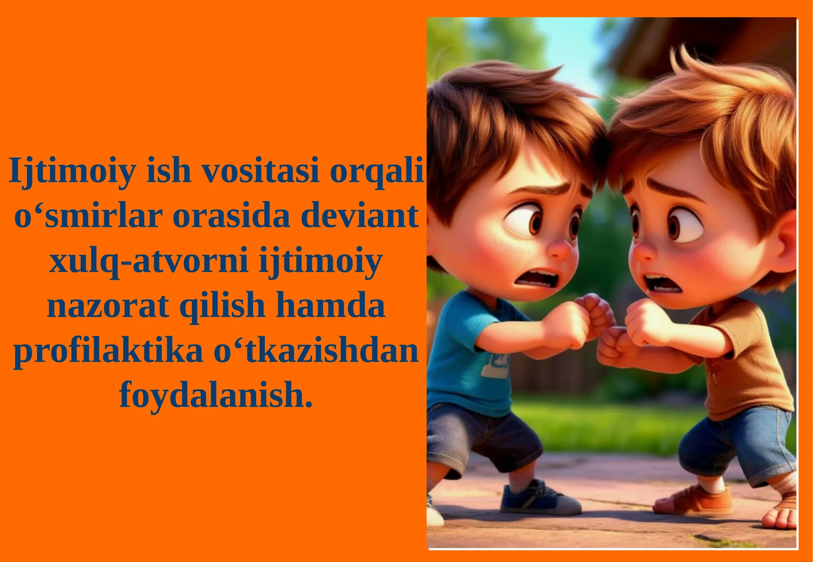 O‘smirlar orasida deviant xulq-atvorning ijtimoiy nazorat va profilaktikasi