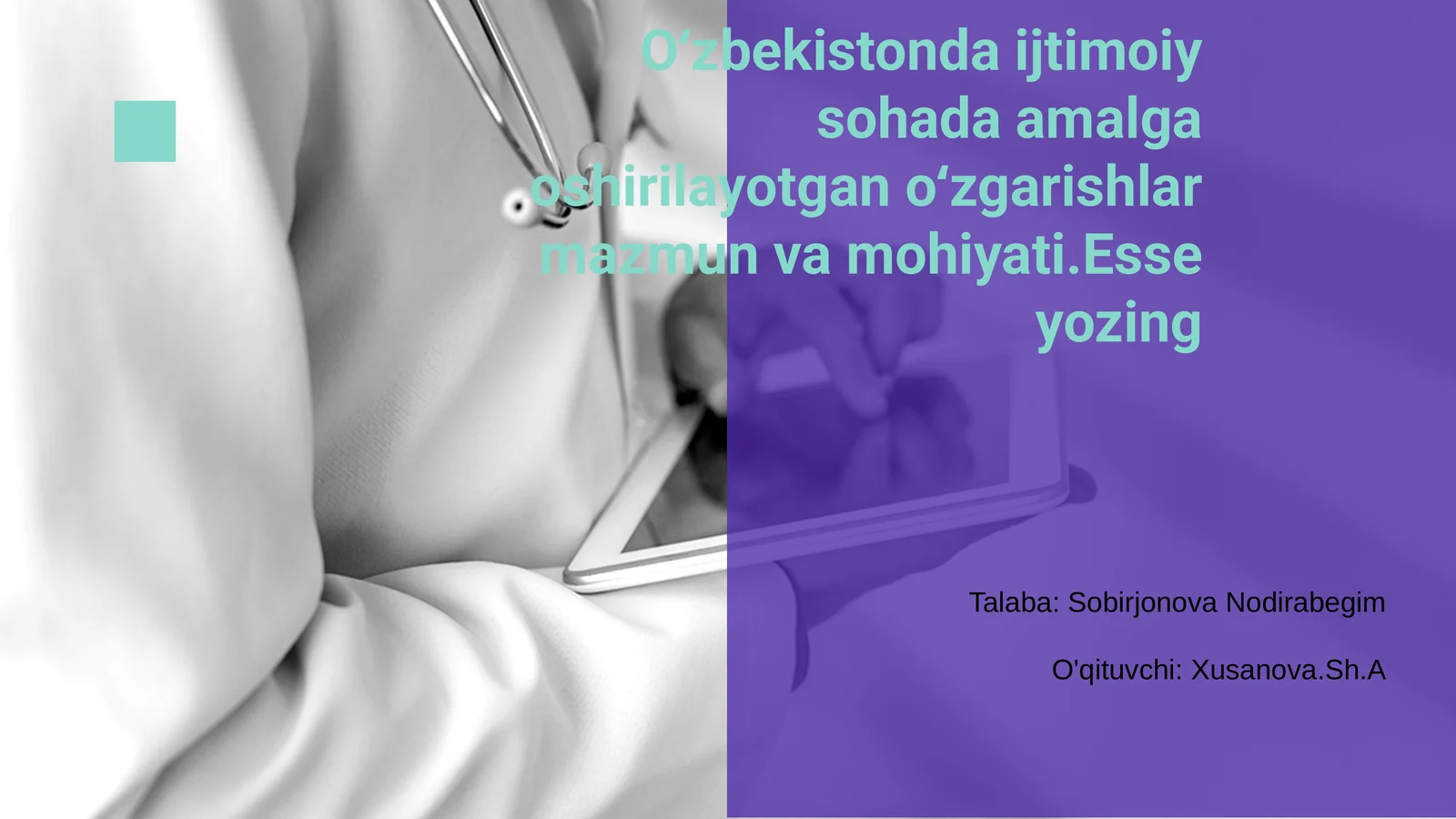 Ijtimoiy sohada o‘zgarishlar mazmuni va mohiyati
