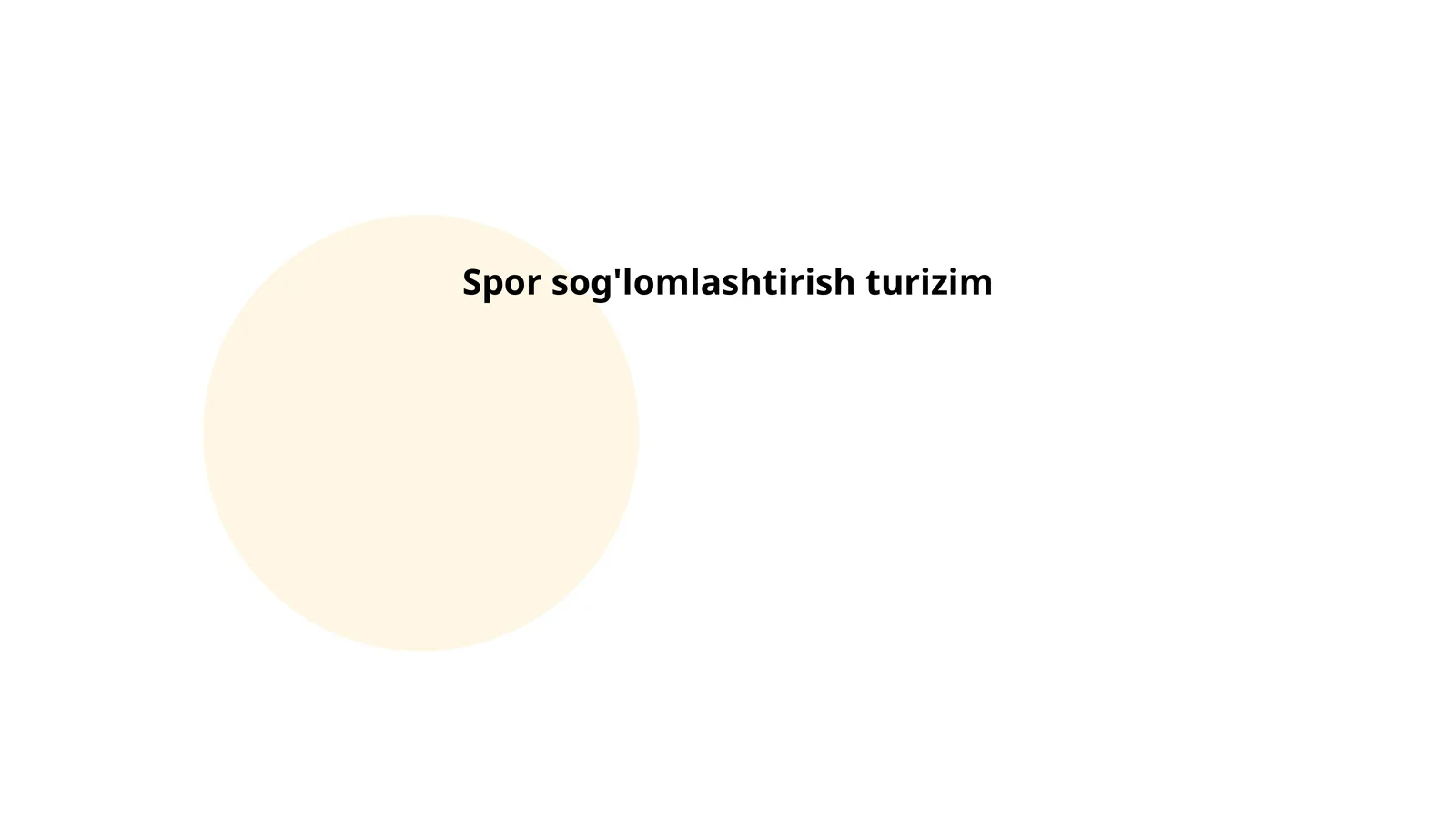 Spor sog'lomlashtirish turizim