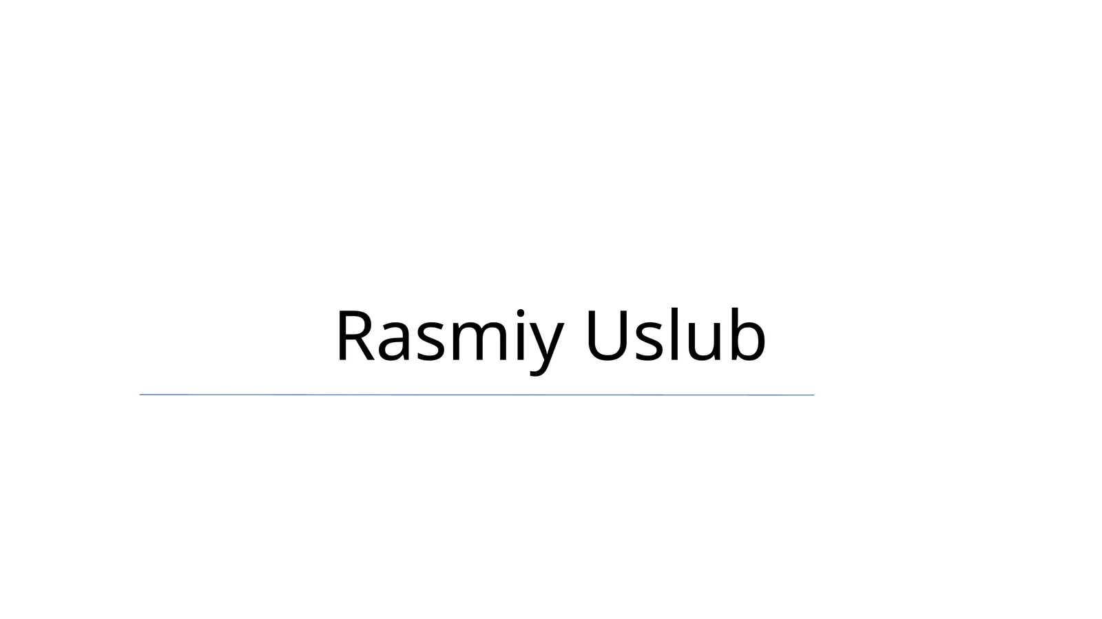 Rasmiy Uslub