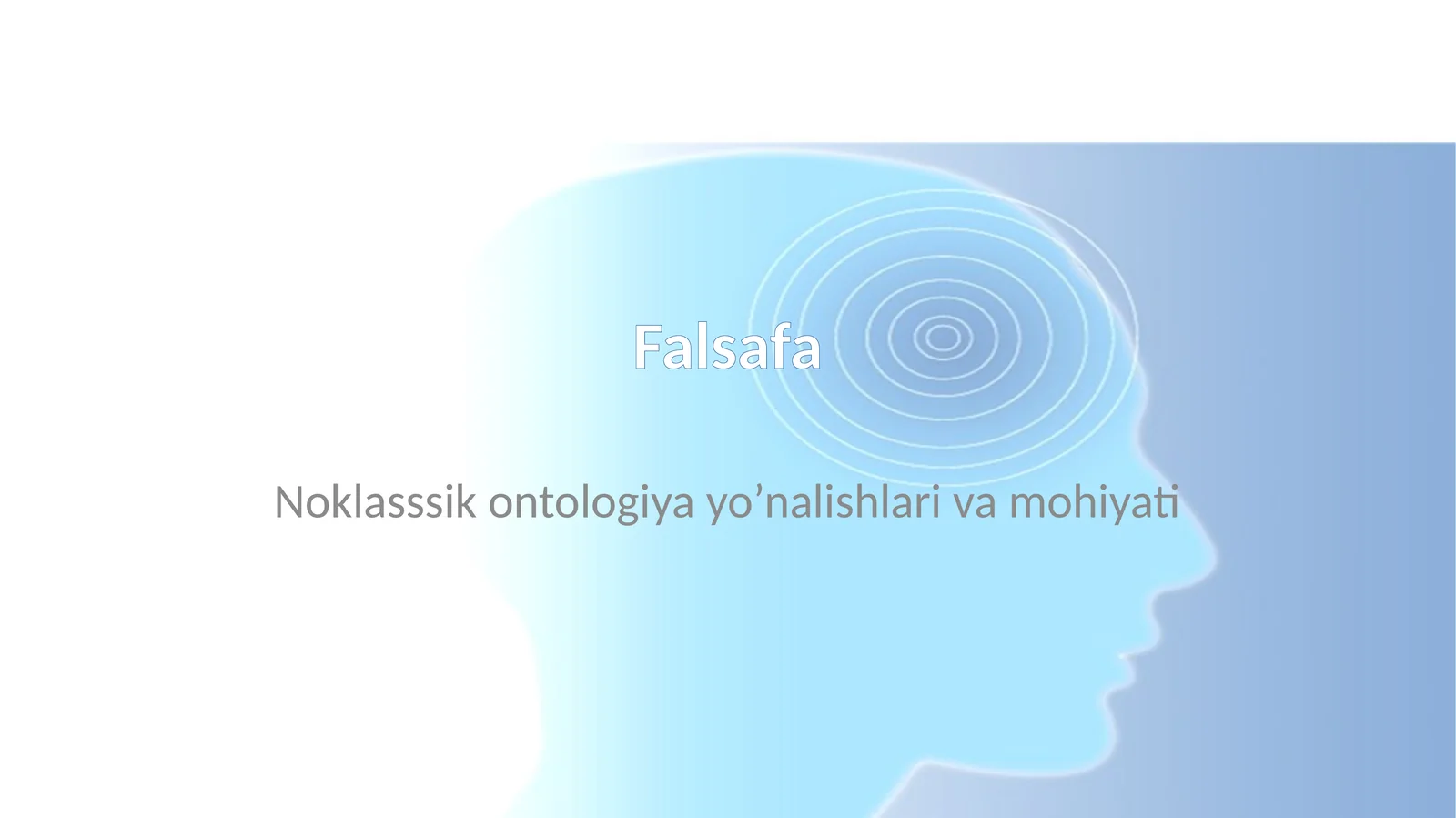 Falsafa Noklassik Ontologiya