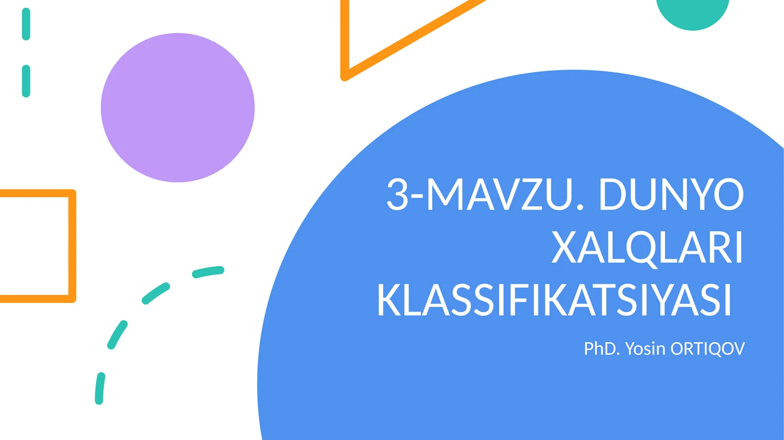 DUNYO XALQLARI KLASSIFIKATSIYASI