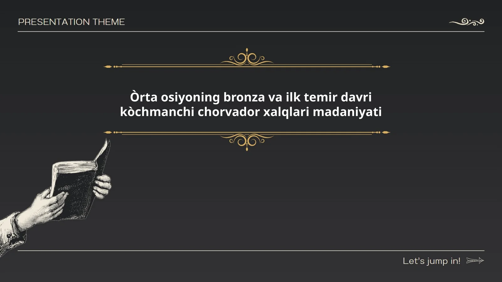 Òrta osiyoning bronza va ilk temir davri kòchmanchi chorvador xalqlari madaniyati