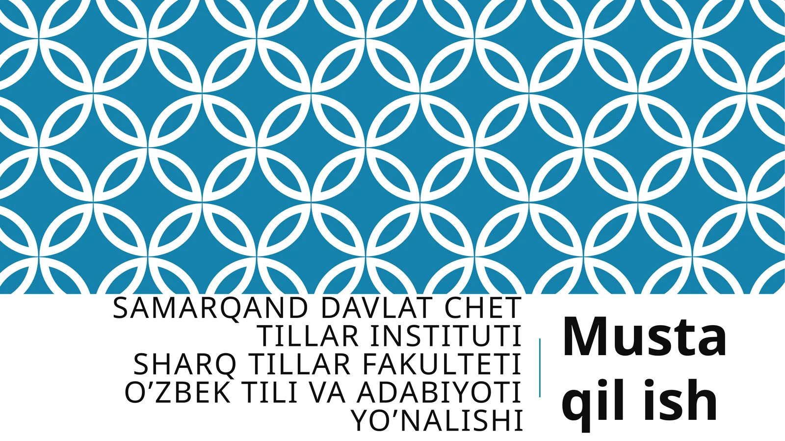 Hozirgi o'zbek adabiy tilining og'zaki va yozma shakllari