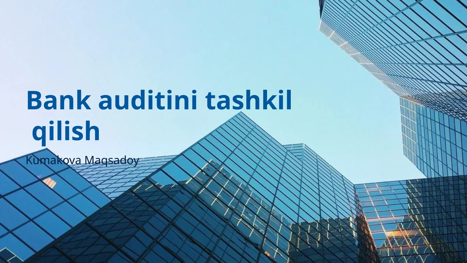 Bank auditini tashkil qilish