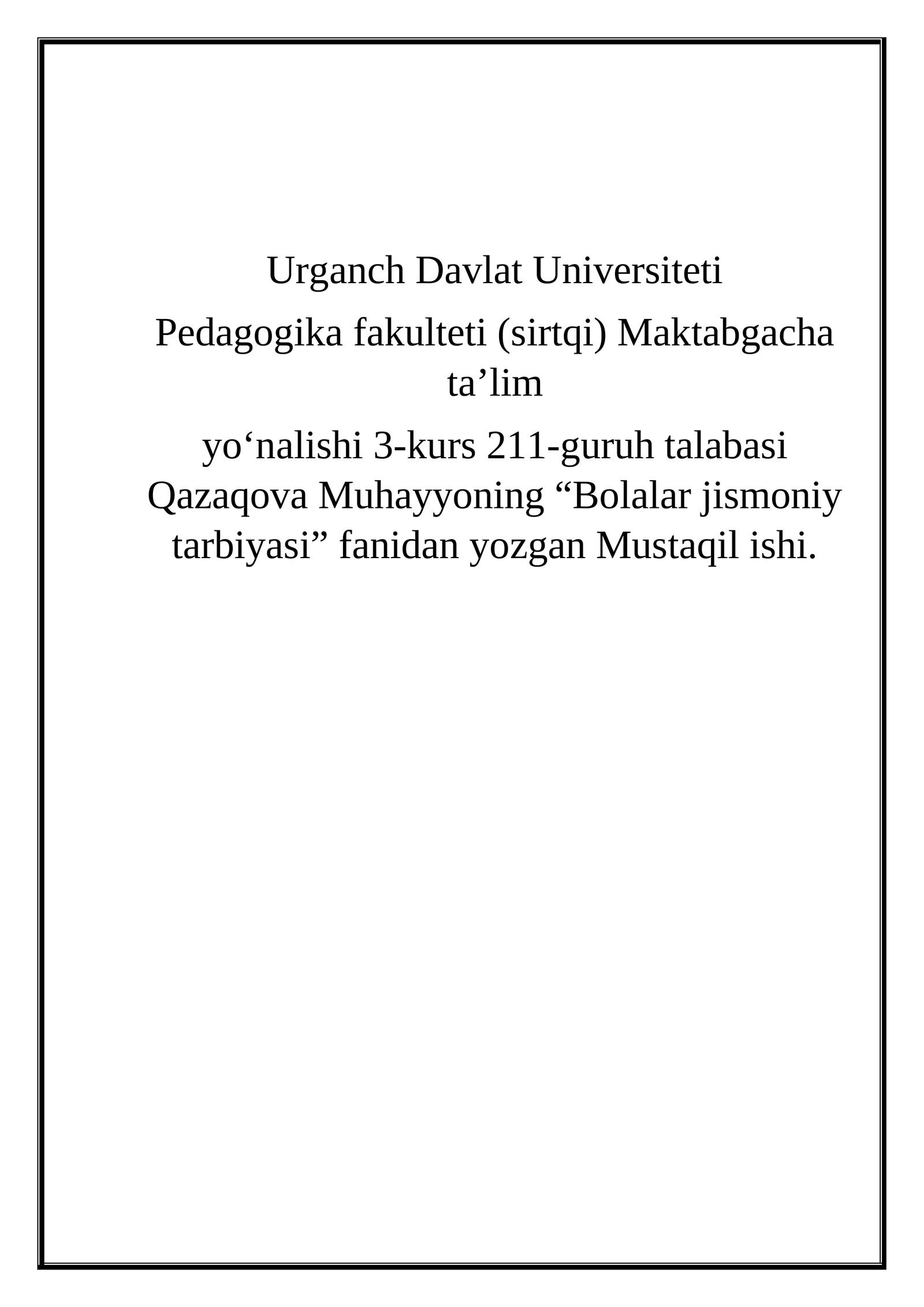 Jismoniy mashqlarning xarakteristikasi. Jismoniy mashqlarning paydo bo‘lishi