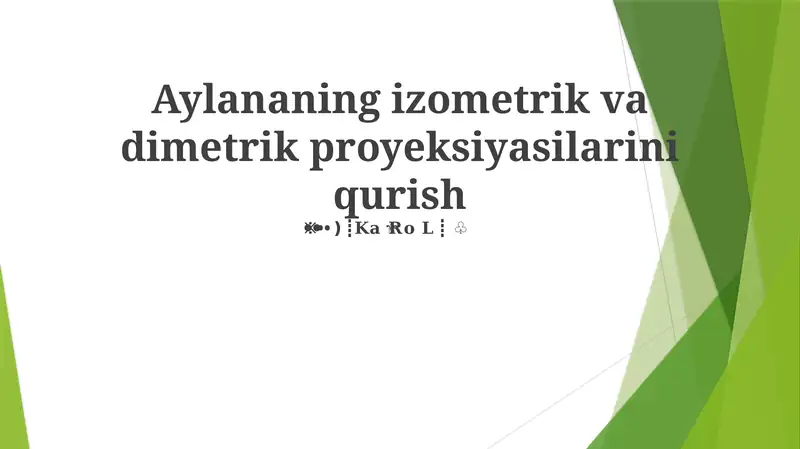 Doiraning Dometrik Proeksiyasi: Metodologiya