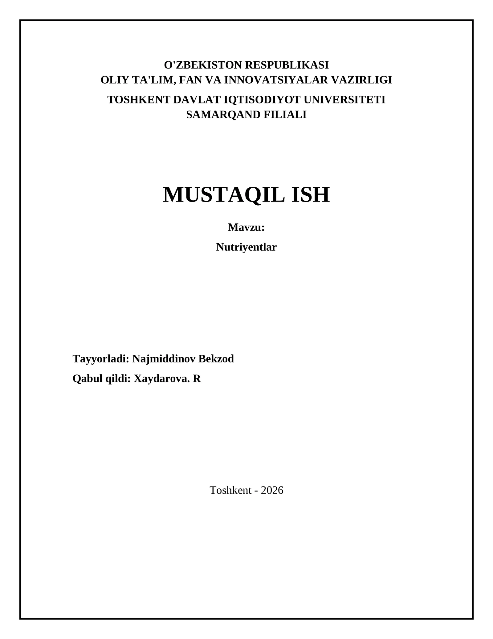 Nutriyentlar
